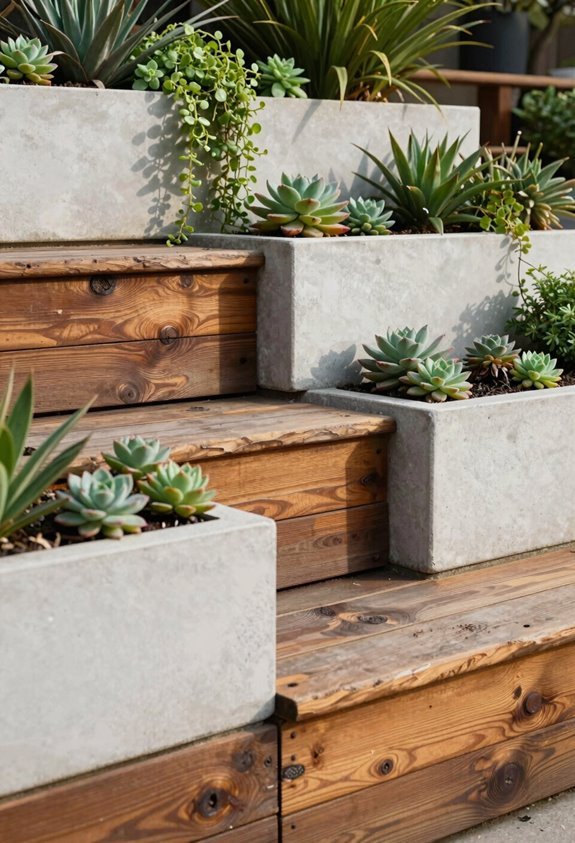 10 Planter Wall Block Ideas to Transform Your Garden 2 wood and planter wall texture contrast