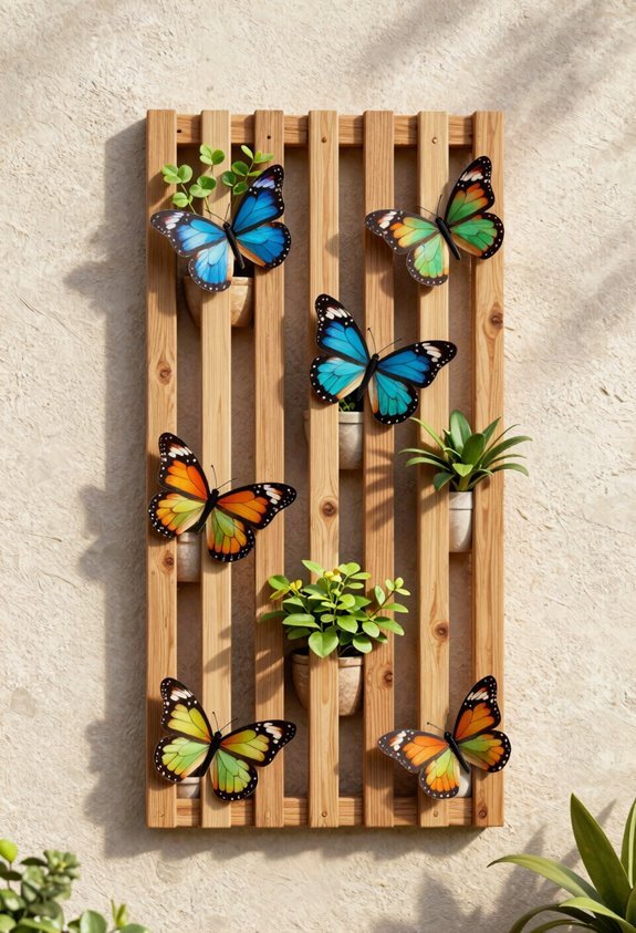 10 Garden Art Ideas DIY: Creative Projects for Your Outdoor Space 1 wood slat butterfly planter plan
