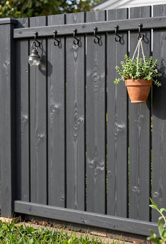 5 Garden Fence Decor Ideas to Transform Your Outdoor Space 1 wood stain for protection black paint drama