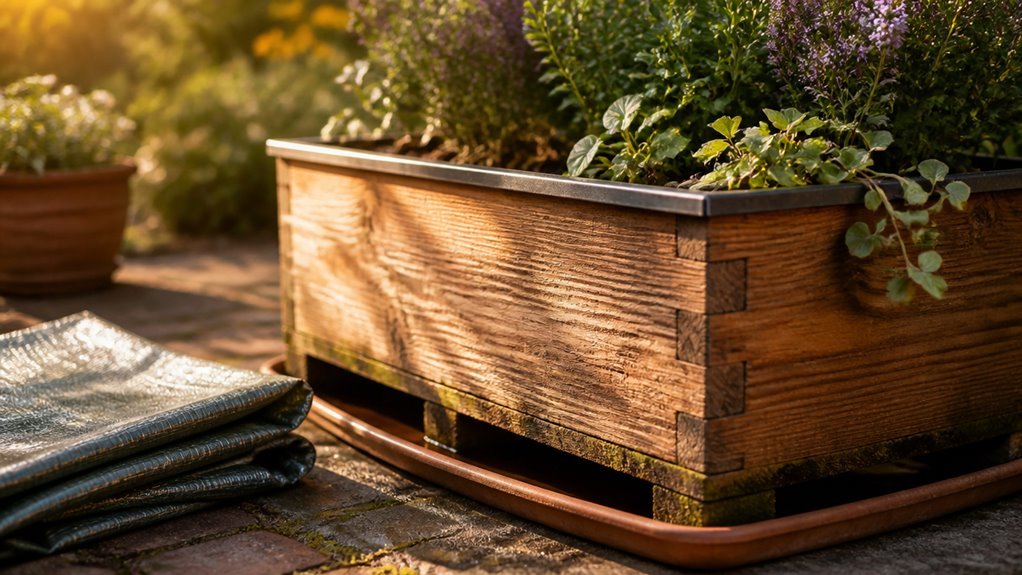 wooden planter box protection tips