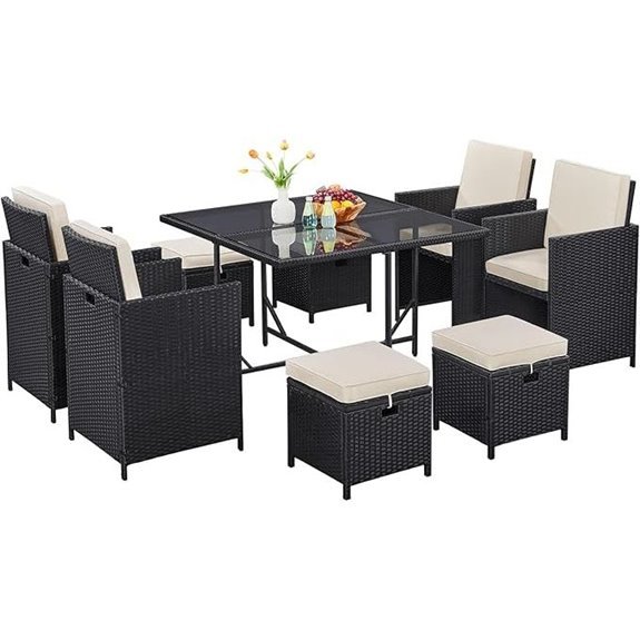 11 Best Patio Table and Chairs for 2026 8 yaheetech rattan dining set
