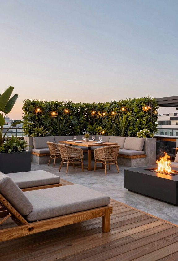 3 Rooftop Patio Decor Ideas to Transform Your Space 2 zoned rooftop lounging dining viewing